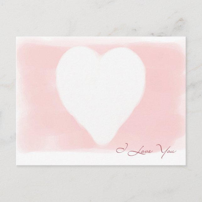 Postal Corazón blanco (Anverso)
