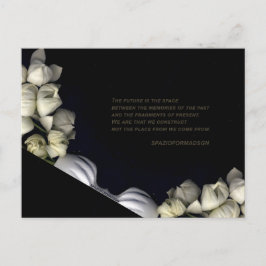 Postal "Corazón blanco en negro de luna" y futuro