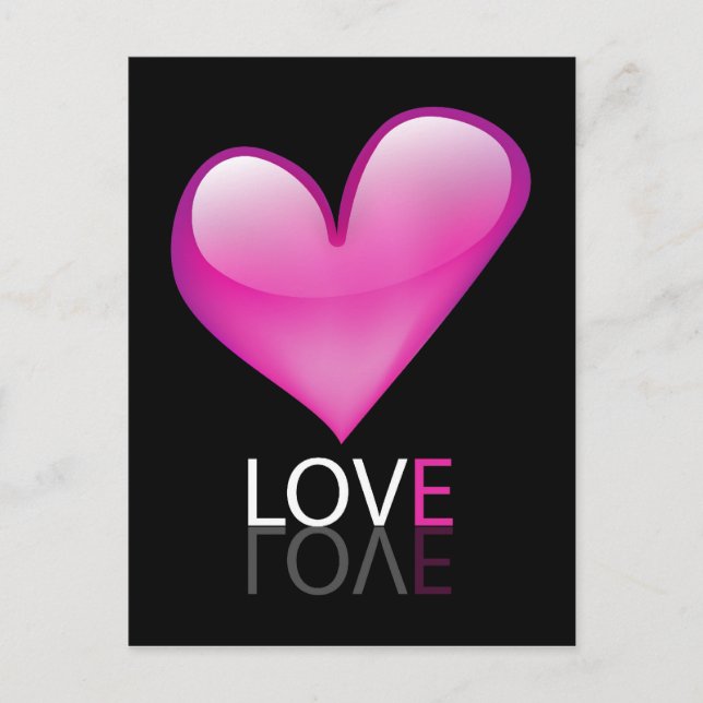 Postal Corazón brillante (Anverso)