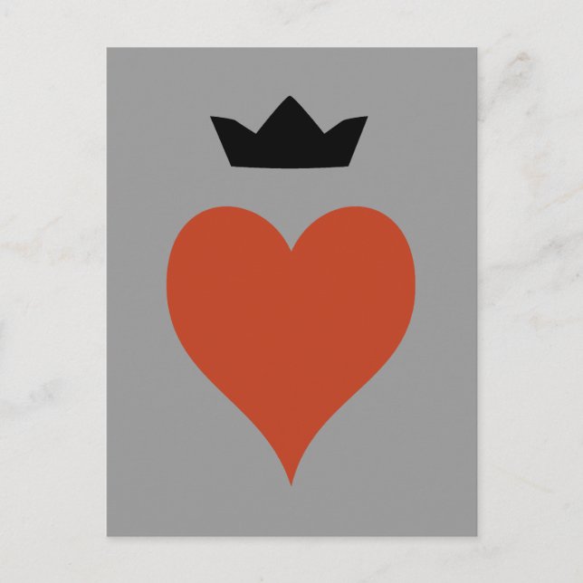 Postal Corazón con Corona (Anverso)