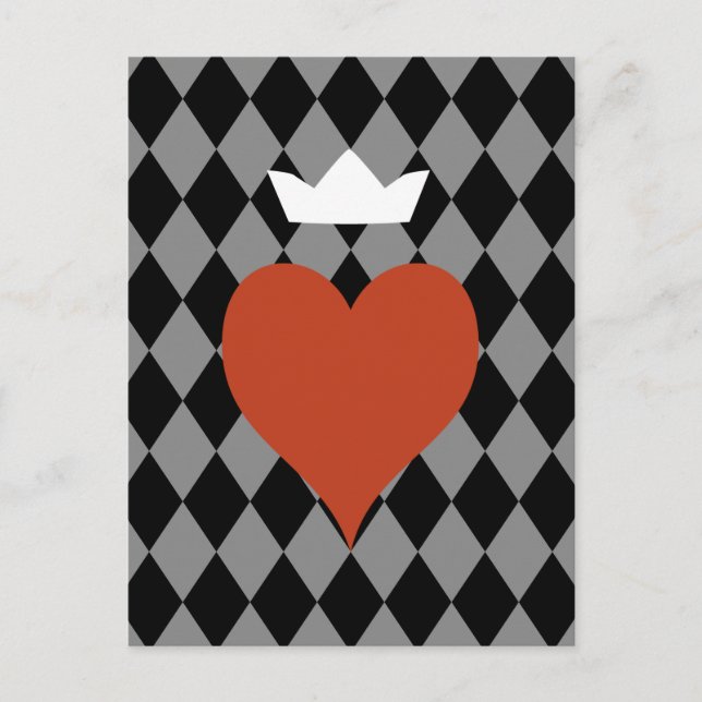 Postal Corazón con corona (Anverso)
