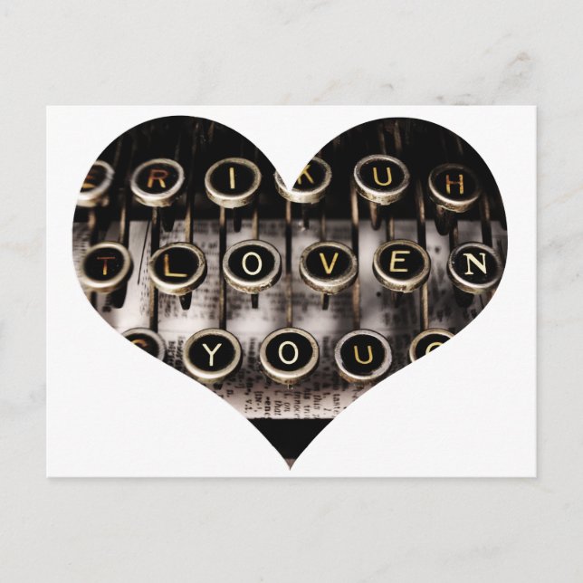 Postal Corazón con tipo (Anverso)