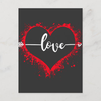 Postal Corazón con una flecha en forma de amor