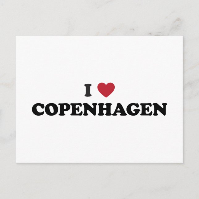 Postal Corazón Copenhague Dinamarca (Anverso)