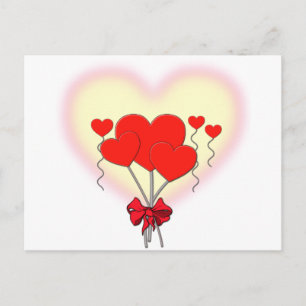 Postal corazón corazones amor romántico personalizado