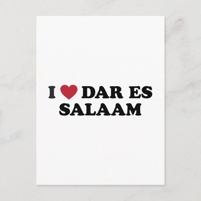 Postal Corazón Dar es Salaam Tanzania (Anverso)