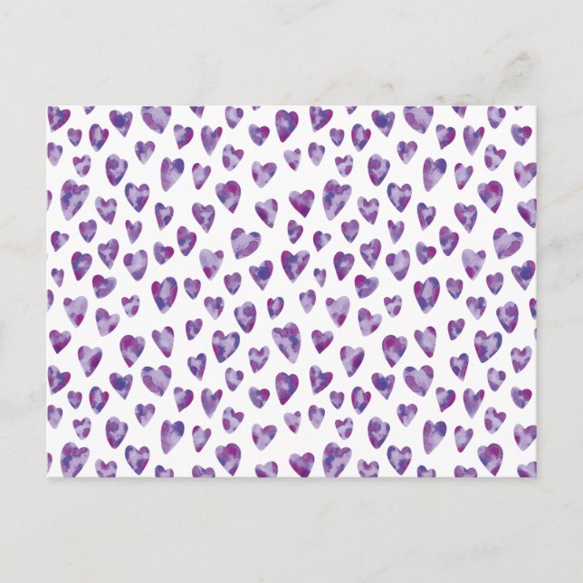 Postal Corazón de acuarela (Anverso)