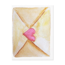 Corazón de acuarela romántica