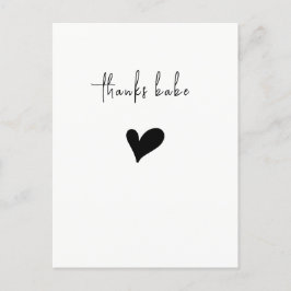 Postal Corazón de agradecimiento minimalista