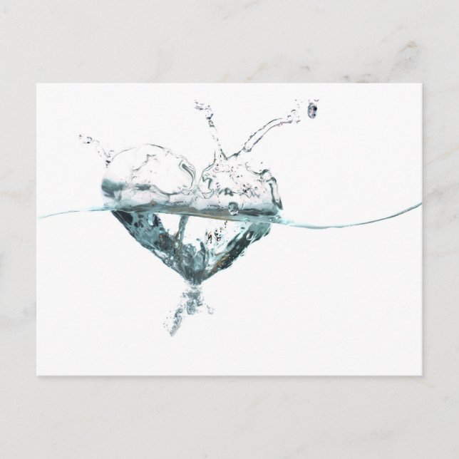 Postal corazón de agua (Anverso)