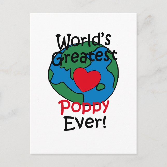 Postal Corazón de Amapola Más Grande del Mundo (Anverso)