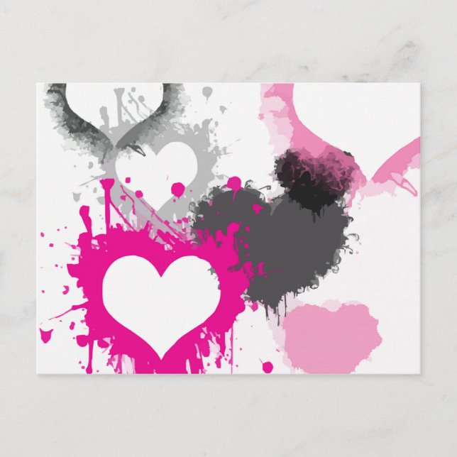 Postal Corazón de amor (Anverso)