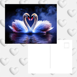 Postal Corazón de amor de Swan Romance gótico