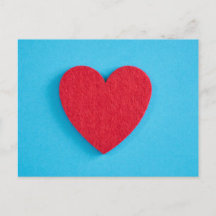 Postal Corazón de amor rojo