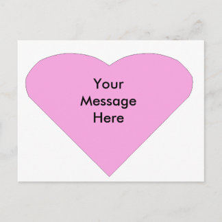 Postal Corazón de amor rosado