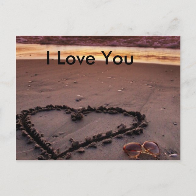 Postal Corazón de arena (Anverso)