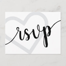 Postal Corazón de Bebé | Classic Black Shower RSVP Entree