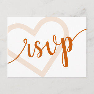 Postal Corazón de Bebé Respuesta floreciente del Naranj