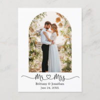 Corazón de Caligrafía Sr. Sra. Arco Boda Agradecim