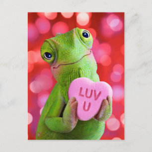 Postal Corazón de Camaleón (Te Amo)