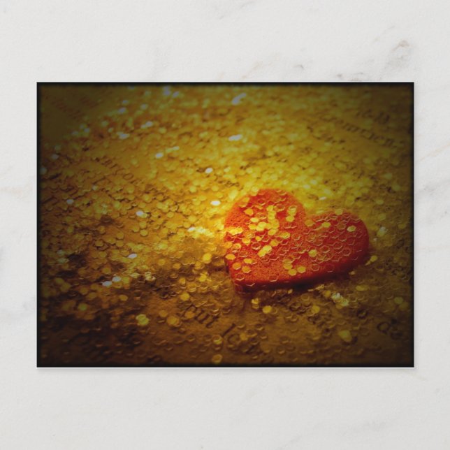 Postal Corazón de cámara de juguete (Anverso)