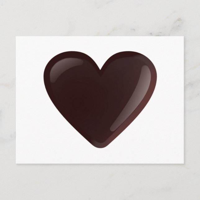 Postal Corazón de Chocolate (Anverso)