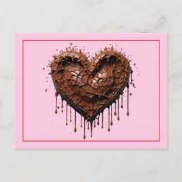 Postal Corazón de chocolate Valentine