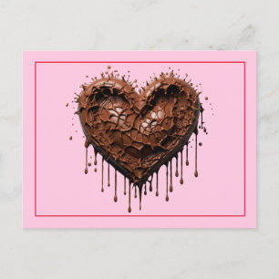 Postal Corazón de chocolate Valentine