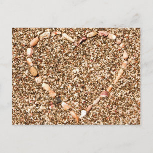 postal Corazón de conchas