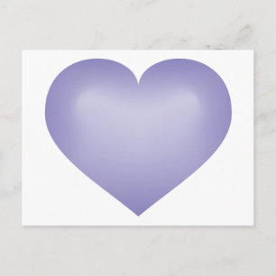 Postal Corazón de desvanecimiento de perwinkle