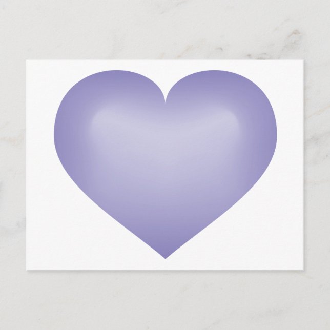 Postal Corazón de desvanecimiento de perwinkle (Anverso)