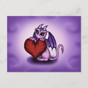 Postal corazón de Dragon lindo
