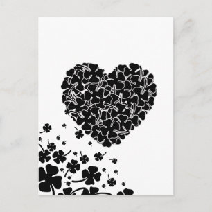 Postal Corazón de encantamiento negro