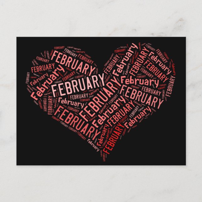 Postal Corazón de Febrero (Anverso)