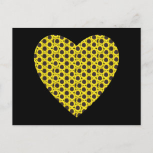Postal Corazón de girasol