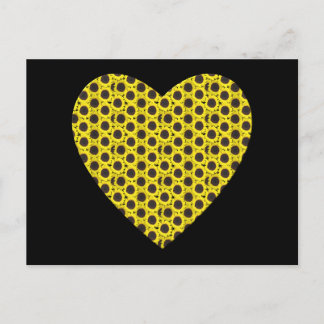 Postal Corazón de girasol