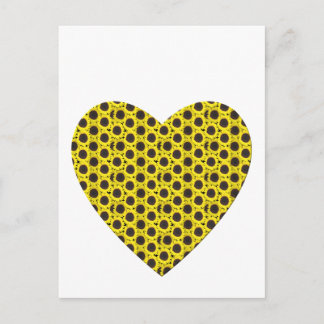 Postal Corazón de girasol