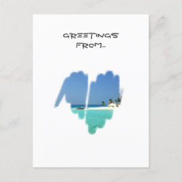 Postal Corazón de Graffiti Tradicional Monocromo Cuto