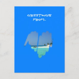 Postal Corazón de Graffiti Tradicional Monocromo Cuto