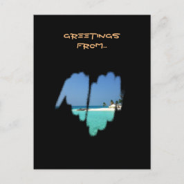 Postal Corazón de Graffiti Tradicional Monocromo Cuto