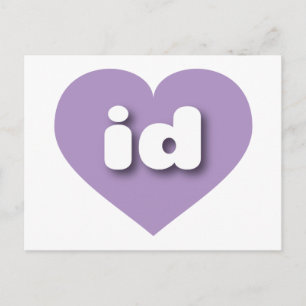 Postal Corazón de Idaho lavender - Amo la id