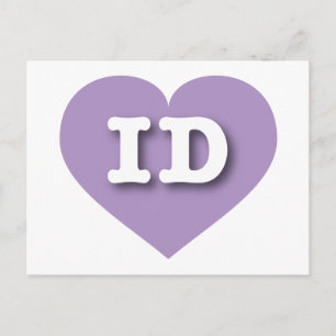 Postal Corazón de Idaho Lavender - Me encanta la identifi