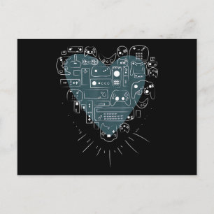 Postal Corazón de juegos retro Controles de videojuegos R