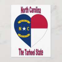 Corazón de la bandera de Carolina del Norte