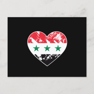 Postal Corazón de la bandera de Irak