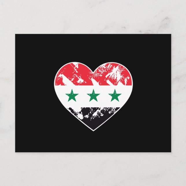 Postal Corazón de la bandera de Irak (Anverso)