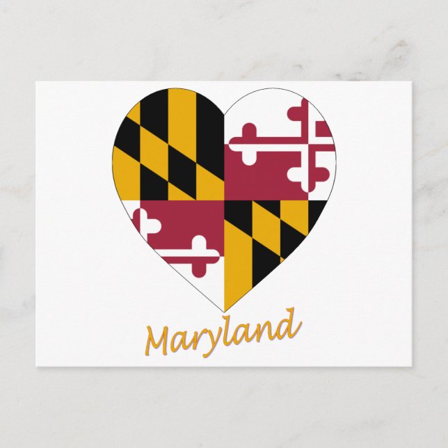 Postal Corazón de la Bandera de Maryland (Anverso)