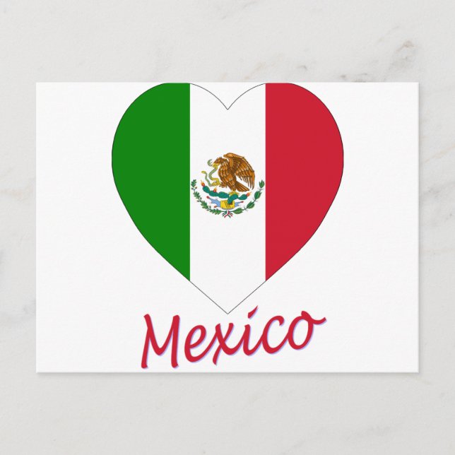 Postal Corazón de la Bandera de México (Anverso)