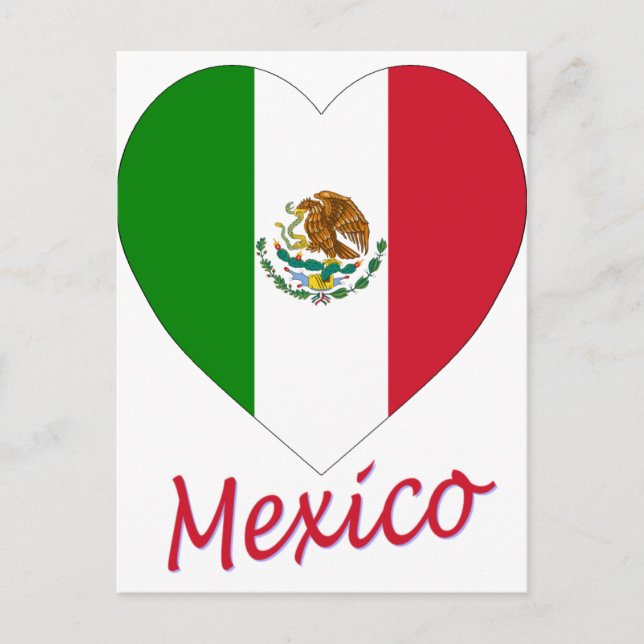 Postal Corazón de la bandera de México (Anverso)
