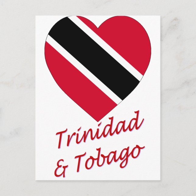Postal Corazón de la bandera de Trinidad y Tobago (Anverso)
